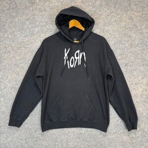 Vintage Korn Hoodie Sweatshirt‎ Adult Medium Band Metal Music Grunge Concert Y2K